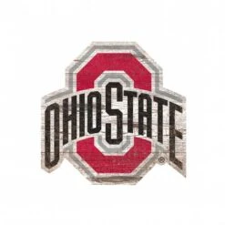 Discount - Ohio State Buckeyes Distressed Logo Cutout Sign