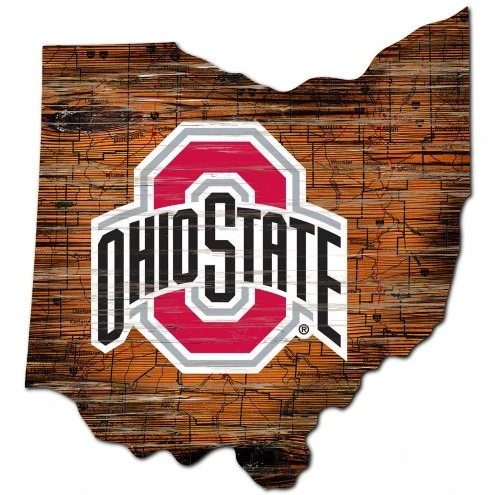 Discount - Ohio State Buckeyes Distressed State with Logo Sign 1 Discount - Ohio State Buckeyes Distressed State with Logo Sign