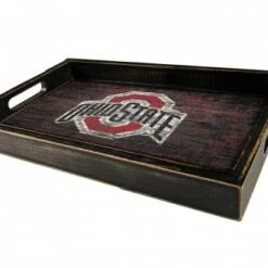 Discount - Ohio State Buckeyes Distressed Team Color Tray