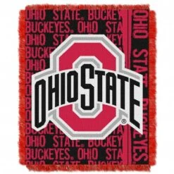 Discount - Ohio State Buckeyes Double Play Woven Throw Blanket