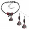 Discount - Ohio State Buckeyes Euro Bead Earrings & Bracelet Set