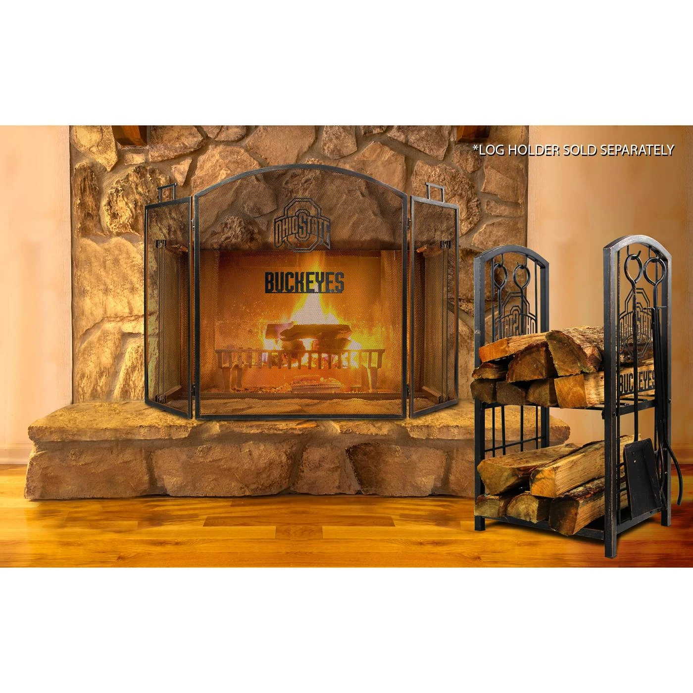 Discount - Ohio State Buckeyes Fireplace Screen 2 Discount - Ohio State Buckeyes Fireplace Screen - Image 2