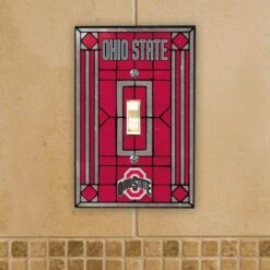 Discount - Ohio State Buckeyes Glass Single Light Switch Plate Cover