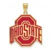 Discount - Ohio State Buckeyes Sterling Silver Gold Plated Extra Large Enameled Pendant