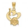 Discount - Ohio State Buckeyes Sterling Silver Gold Plated Large I Love Logo Pendant