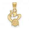 Discount - Ohio State Buckeyes Sterling Silver Gold Plated Small I Love Logo Pendant