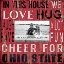 Discount - Ohio State Buckeyes In This House 10" x 10" Picture Frame