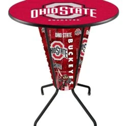 Discount - Ohio State Buckeyes Indoor Lighted Pub Table Design 1