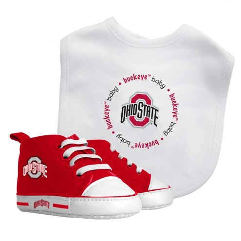 Discount - Ohio State Buckeyes Infant Bib & Shoes Gift Set -Ohiostate Hobby Import Store ohio state buckeyes infant bib shoes gift set mainProductImage MediumLarge