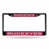 Discount - Ohio State Buckeyes Laser Black License Plate Frame