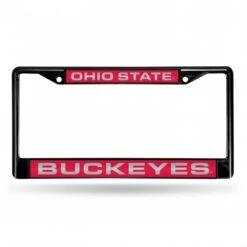Discount - Ohio State Buckeyes Laser Black License Plate Frame