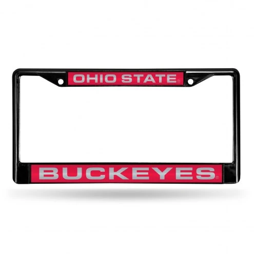 Discount - Ohio State Buckeyes Laser Black License Plate Frame 1 Discount - Ohio State Buckeyes Laser Black License Plate Frame