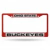 Discount - Ohio State Buckeyes Laser Colored Chrome License Plate Frame