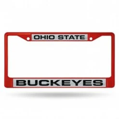 Discount - Ohio State Buckeyes Laser Colored Chrome License Plate Frame