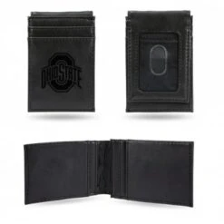 Discount - Ohio State Buckeyes Laser Engraved Black Front Pocket Wallet