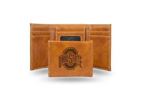 Discount - Ohio State Buckeyes Laser Engraved Brown Trifold Wallet 1 Discount - Ohio State Buckeyes Laser Engraved Brown Trifold Wallet