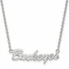Discount - Ohio State Buckeyes Sterling Silver Medium Pendant