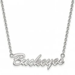 Discount - Ohio State Buckeyes Sterling Silver Medium Pendant
