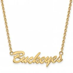 Discount - Ohio State Buckeyes Sterling Silver Gold Plated Medium Pendant