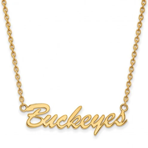 Discount - Ohio State Buckeyes Sterling Silver Gold Plated Medium Pendant 1 Discount - Ohio State Buckeyes Sterling Silver Gold Plated Medium Pendant