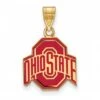 Discount - Ohio State Buckeyes Sterling Silver Gold Plated Medium Pendant