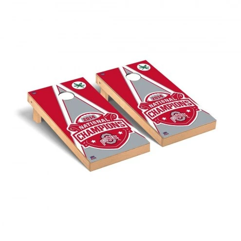 Discount - Ohio State Buckeyes National Champ Triangle Cornhole Game Set 1 Discount - Ohio State Buckeyes National Champ Triangle Cornhole Game Set