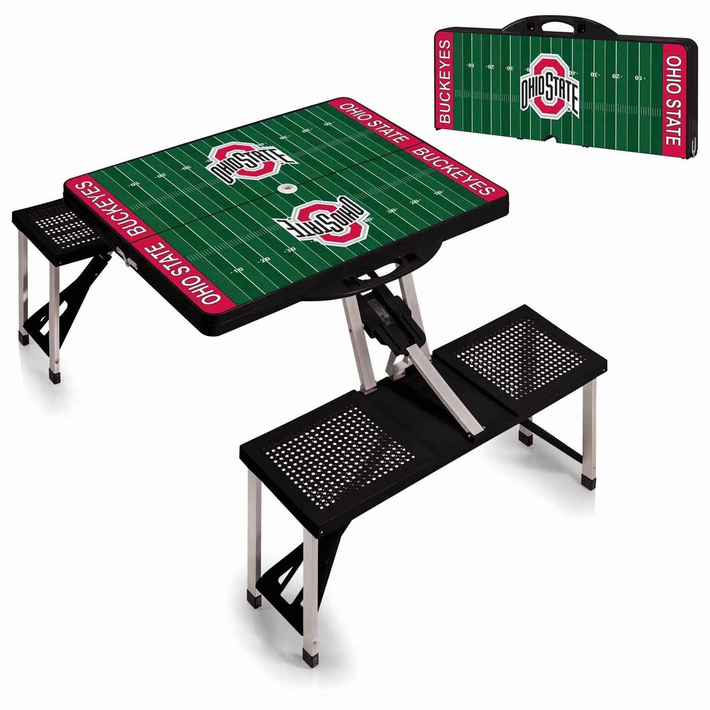 Discount - Ohio State Buckeyes NCAA Black Sports Folding Picnic Table 2 Discount - Ohio State Buckeyes NCAA Black Sports Folding Picnic Table - Image 2