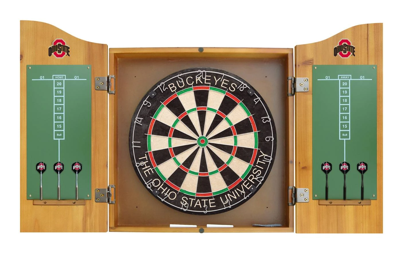 Discount - Ohio State Buckeyes NCAA Complete Dart Board Cabinet Set 2 Discount - Ohio State Buckeyes NCAA Complete Dart Board Cabinet Set - Image 2
