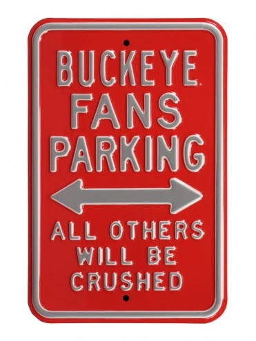 Discount - Ohio State Buckeyes NCAA Embossed Parking Sign 1 Discount - Ohio State Buckeyes NCAA Embossed Parking Sign