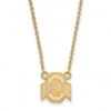 Discount - Ohio State Buckeyes NCAA Sterling Silver Gold Plated Small Pendant Necklace