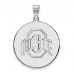 Discount - Ohio State Buckeyes Sterling Silver Extra Large Disc Pendant