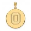 Discount - Ohio State Buckeyes Sterling Silver Gold Plated Extra Large Disc Pendant