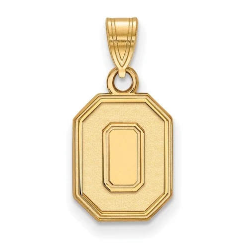 Discount - Ohio State Buckeyes Sterling Silver Gold Plated Small Pendant 1 Discount - Ohio State Buckeyes Sterling Silver Gold Plated Small Pendant