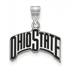 Discount - Ohio State Buckeyes Sterling Silver Large Enameled Pendant