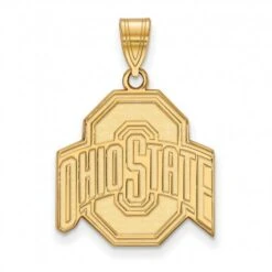 Discount - Ohio State Buckeyes NCAA Sterling Silver Gold Plated Large Pendant