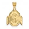 Discount - Ohio State Buckeyes NCAA Sterling Silver Gold Plated Medium Pendant