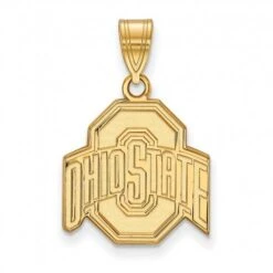 Discount - Ohio State Buckeyes NCAA Sterling Silver Gold Plated Medium Pendant