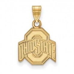 Discount - Ohio State Buckeyes NCAA Sterling Silver Gold Plated Small Pendant