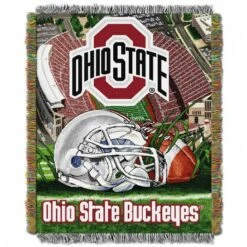 Discount - Ohio State Buckeyes NCAA Woven Tapestry Throw / Blanket
