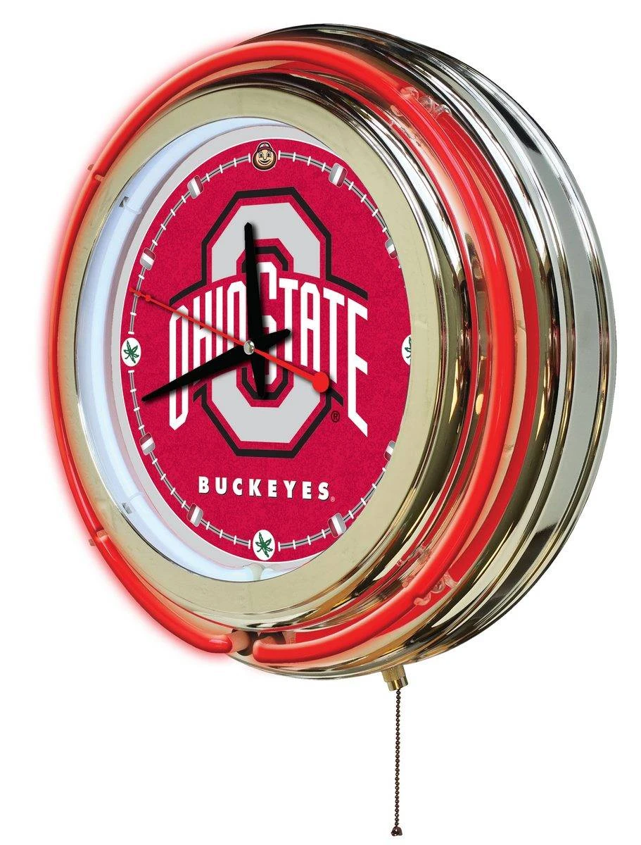Discount - Ohio State Buckeyes Neon Clock 2 Discount - Ohio State Buckeyes Neon Clock - Image 2