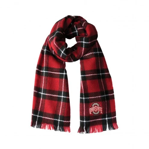 Discount - Ohio State Buckeyes Plaid Blanket Scarf 1 Discount - Ohio State Buckeyes Plaid Blanket Scarf