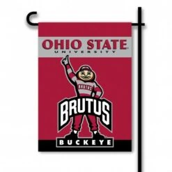 Discount - Ohio State Buckeyes Premium 2-Sided Garden Flag With Pole