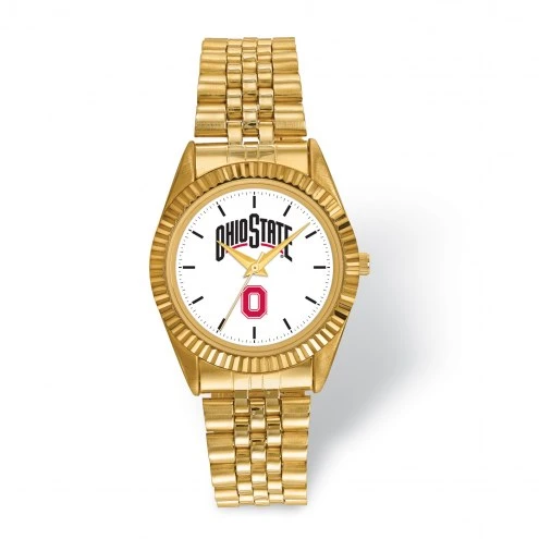 Discount - Ohio State Buckeyes Pro Gold Tone Gents Watch 1 Discount - Ohio State Buckeyes Pro Gold Tone Gents Watch