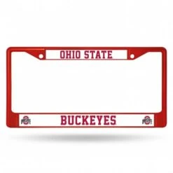 Discount - Ohio State Buckeyes Red Colored Chrome License Plate Frame