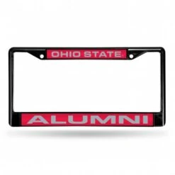 Discount - Ohio State Buckeyes Laser Black License Plate Frame