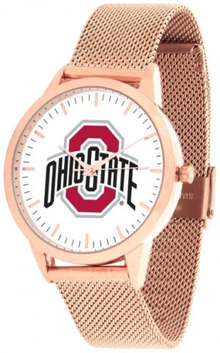 Discount - Ohio State Buckeyes Rose Mesh Statement Watch 1 Discount - Ohio State Buckeyes Rose Mesh Statement Watch