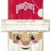 Discount - Ohio State Buckeyes Santa Head Sign