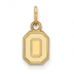 Discount - Ohio State Buckeyes Sterling Silver Gold Plated Extra Small Pendant