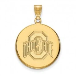 Discount - Ohio State Buckeyes Sterling Silver Gold Plated Large Disc Pendant
