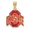 Discount - Ohio State Buckeyes Sterling Silver Gold Plated Large Enameled Pendant
